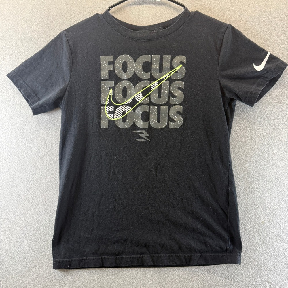 Nike 3 Brand Russell Wilson Boys Focus Graphic T-Shirt Black Large 12-13Y